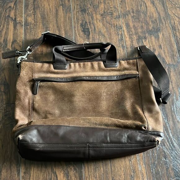 Coach bag distressed oiled brown commuter laptop/work bag. Shoulder/cross body - Picture 1 of 13